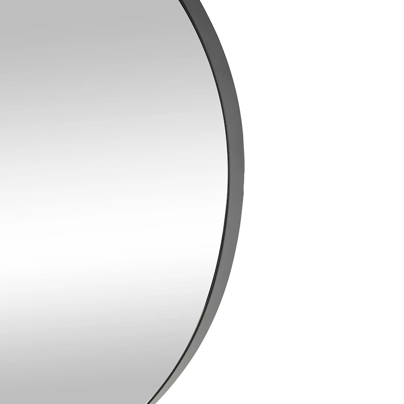 CosmoLiving by Cosmopolitan 31" x 28" Black Metal Abstract Wavy Wall Mirror