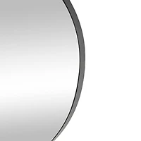 CosmoLiving by Cosmopolitan 31" x 28" Black Metal Abstract Wavy Wall Mirror