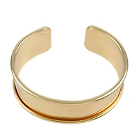 Gold Cuff Bracelet with Inlay by Bead Landing™