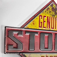 American Art Décor™ 18.25" Genuine Stolen Parts Embossed Metal Sign
