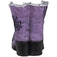 15" Purple Witch's Boots Ceramic Halloween Decoration