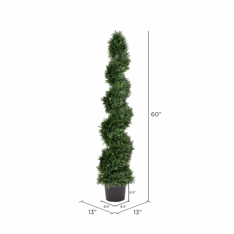 5ft. Potted Green Cedar Spiral Tree