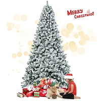 Costway 9ft. Unlit Snow Flocked Artificial Christmas Tree
