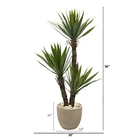 4.5ft. Yucca Tree in Sandstone Planter