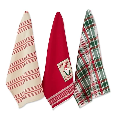 DII® Assorted Little Gnome Dishtowel Set