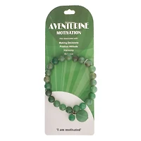 John Bead Aventurine Green Natural Stone Bracelet with Round Charm