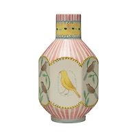 Hello Honey® 8" Painted Bird Design Ceramic Vase