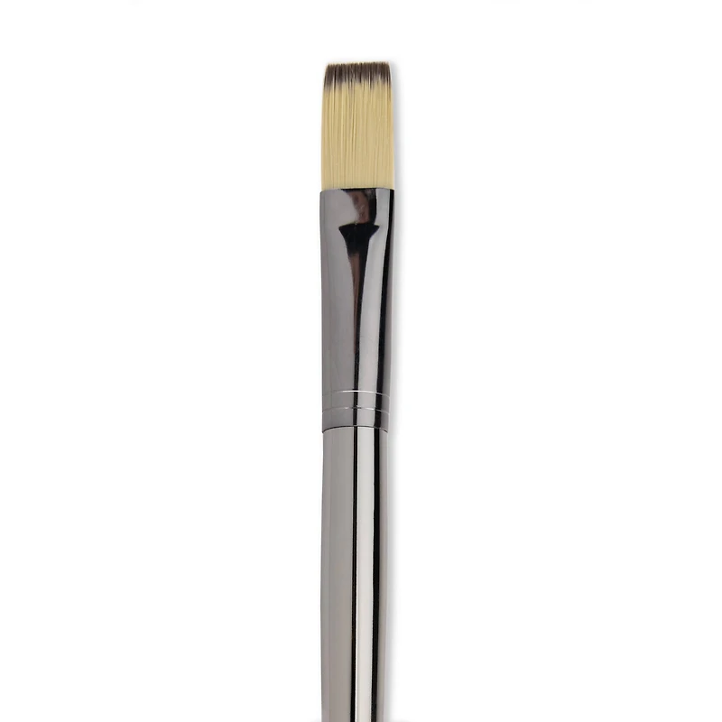 Zen® Series 53 Synthetic Oil & Acrylic Long Handle Flat Brush, Size 8