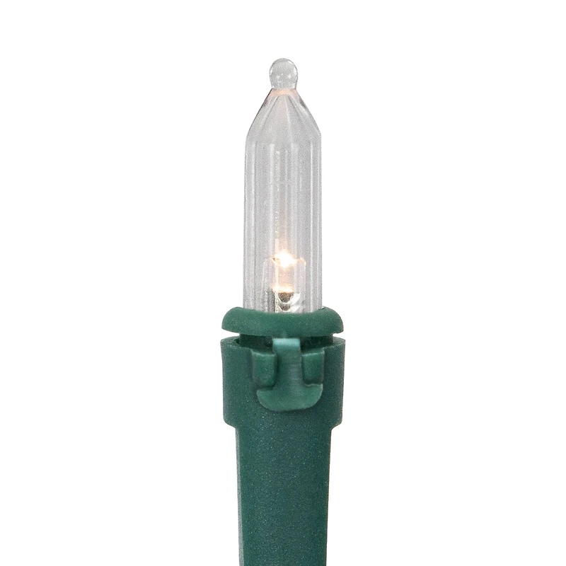 Battery Operated LED Mini Christmas Lights - Warm White  - 15.75' Green Wire - 50ct
