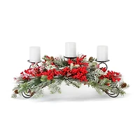 Red Berry & Frosted Pine Centerpiece