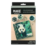 10" x 10" Panda Pixelated Brick Art Kit by Make Market®