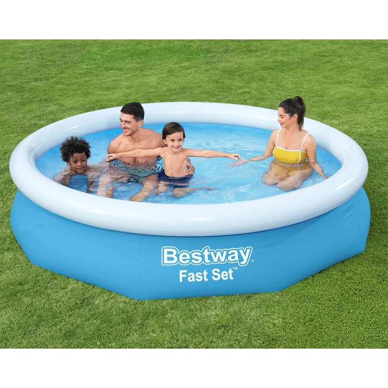 Bestway Fast Set 10ft. Wide Round Inflatable Pool Set
