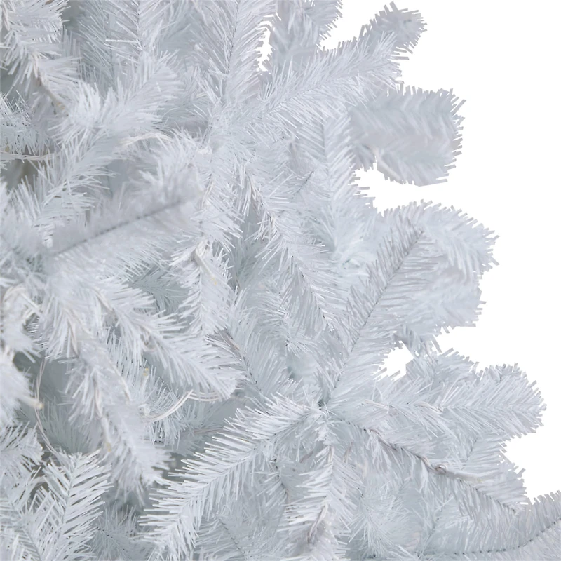 9ft. Pre-Lit White Artificial Christmas Tree, Clear LED Lights