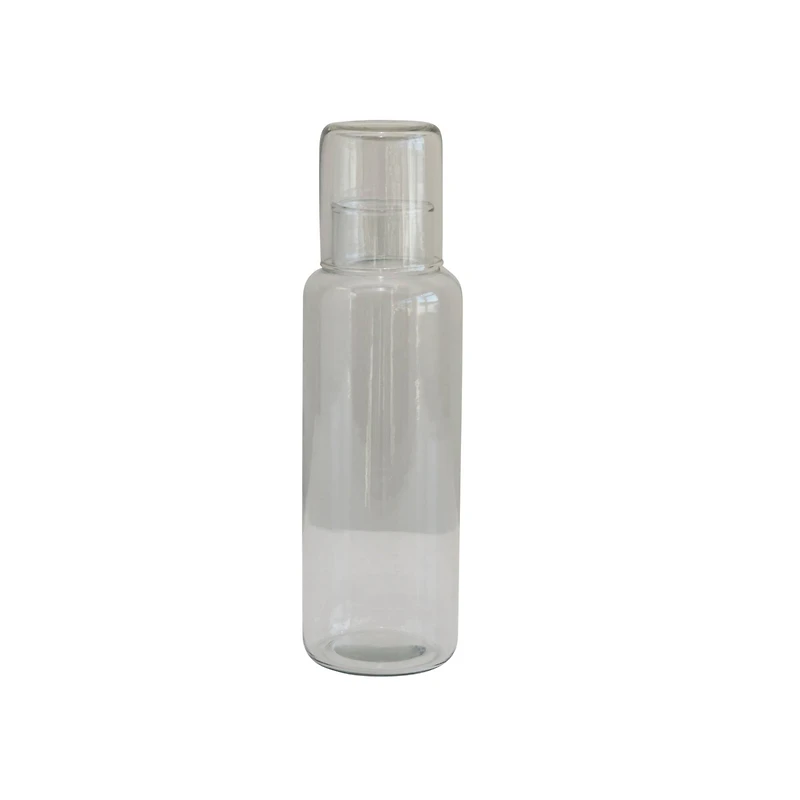 Hello Honey® 11'' Recycled Glass Decanter with Cup Lid