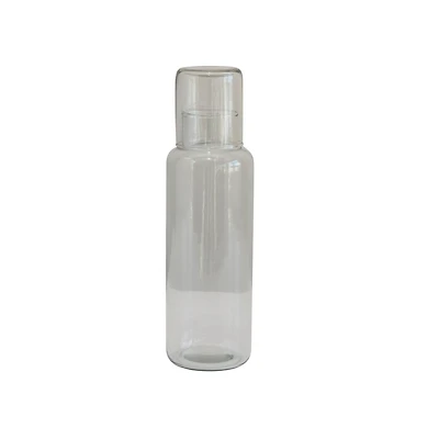 Hello Honey® 11'' Recycled Glass Decanter with Cup Lid