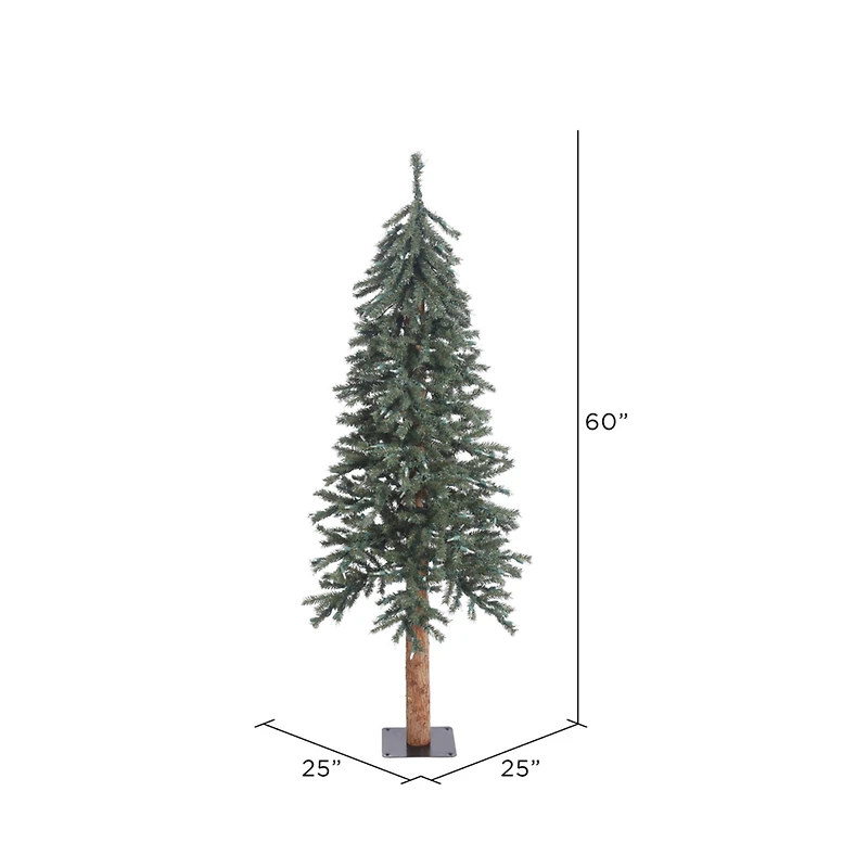 5ft. Unlit Natural Bark Alpine Artificial Christmas Tree