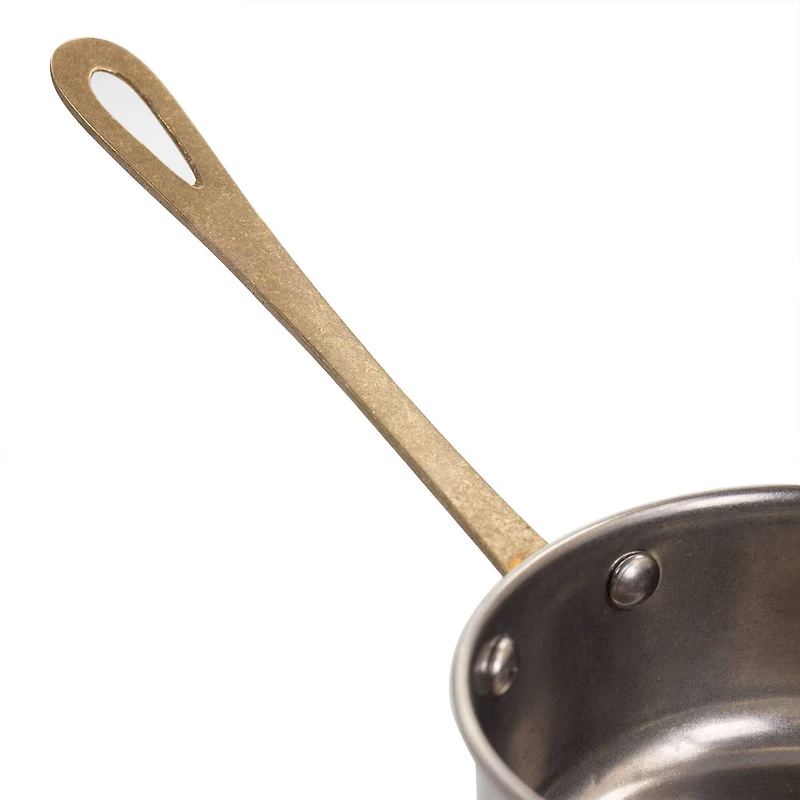 Gibson Home® Normandie 3.9'' Silver and Gold Stainless Steel Mini Saucepan