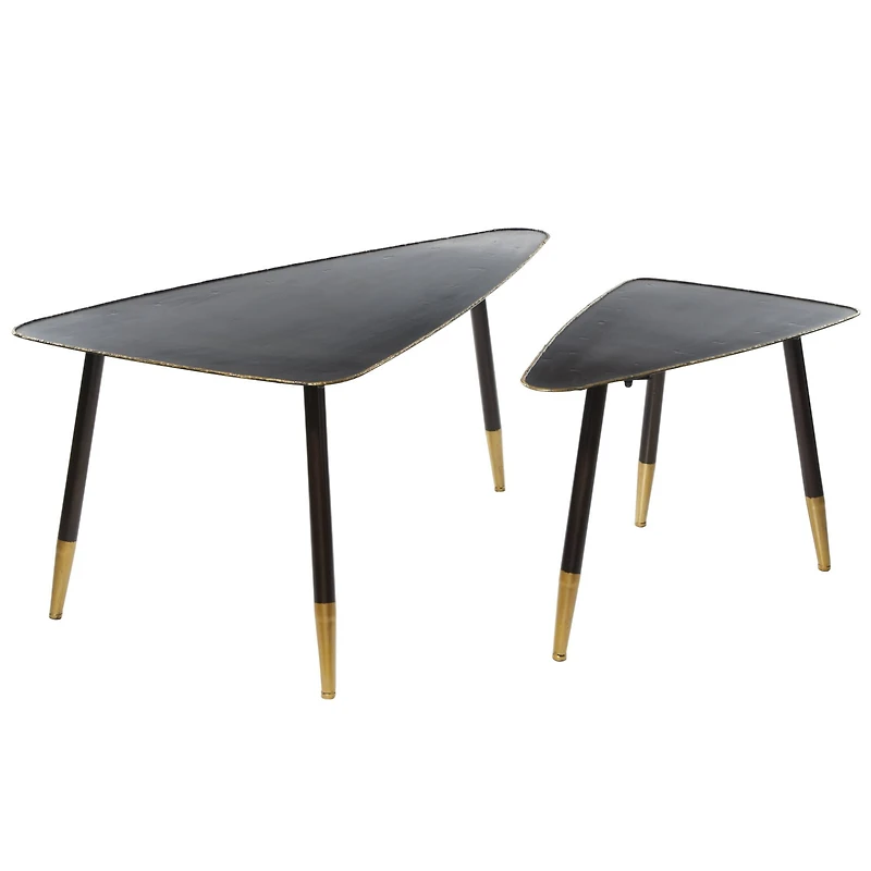 Black Metal Modern Accent Table Set