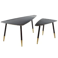 Black Metal Modern Accent Table Set