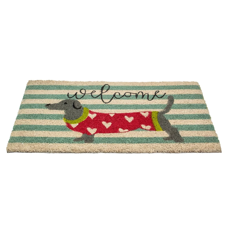 Natural Coir Dachshund Welcome Doormat