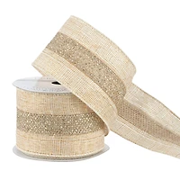 2.5" x 3yd. Metallic Linen Wired Ribbon by Celebrate It™ Classic