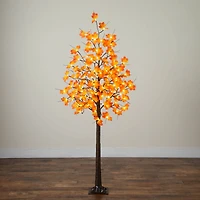 6ft. Pre-Lit Minimalist Autumn Maple Artificial Fall Tree with 120 Warm White LED Lights