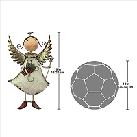 Design Toscano 19" Holiday Helper Clara Metal Angel Statue