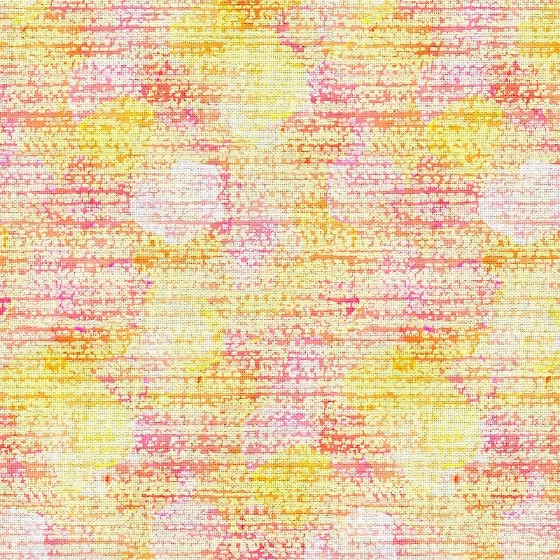 Fabric Editions Orange Abstract Cotton Fabric