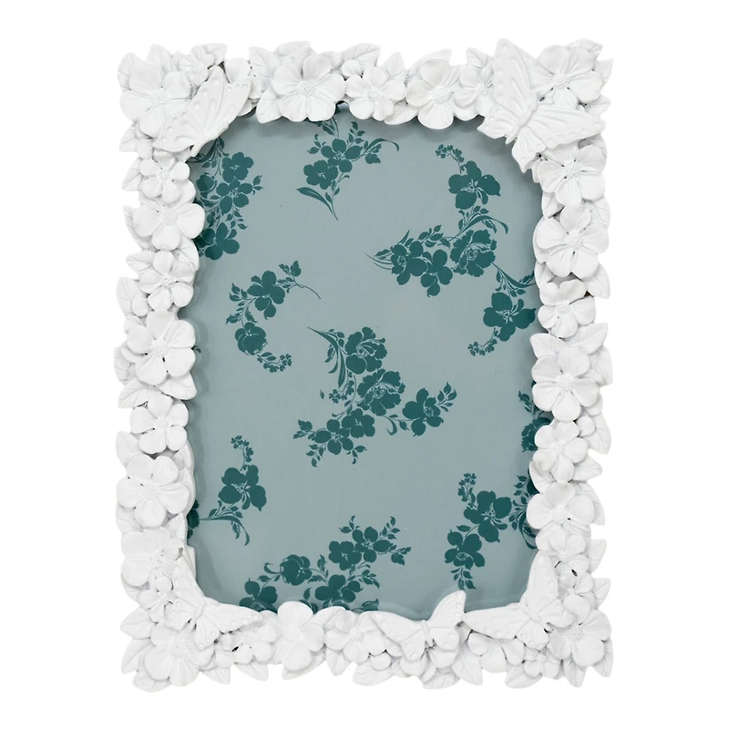Just Jane 5" x 7" White Butterfly Frame by Studio Décor®