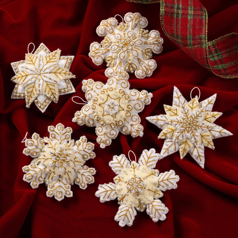 Bucilla® Pearl Snowflakes Felt Ornament Kit