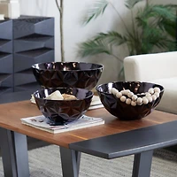 The Novogratz Metal Faceted Decorative Bowl Set