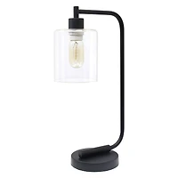 Lalia Home Modern Iron Desk Lamp with Glass Shade