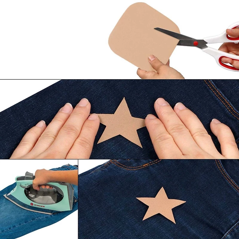 SINGER® Dark Iron-on Twill Patches