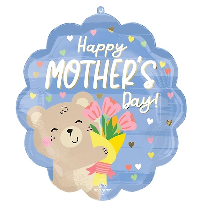 SuperShape® 21" Happy Mother's Day Bear Hugs Foil Balloon
