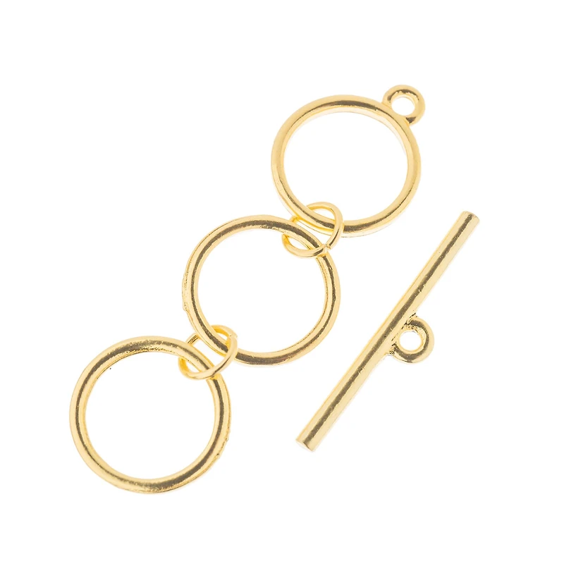 John Bead Must Have Findings 12mm 3-Ring Toggle Clasps
