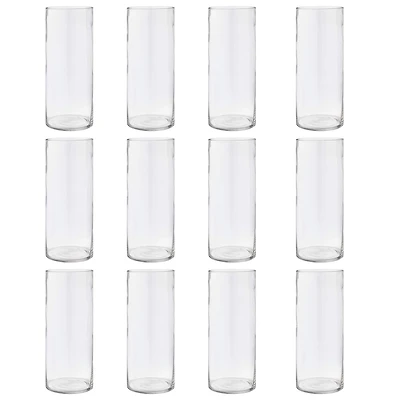 12 Pack: 12" Cylinder Glass Vase by Ashland®