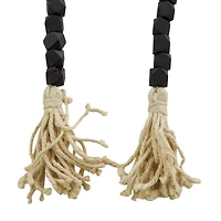 80" Bohemian Mango Wood Beads with Tassels Garland