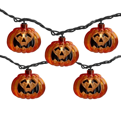 10ct. Jack-O-Lantern Shaped Halloween Lights