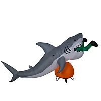 9ft. Airblown® Inflatable Animated Halloween Shark Snack Scene