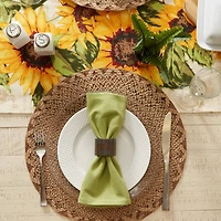 DII® 15" Round Natural Lattice Woven Placemat Set, 6ct.