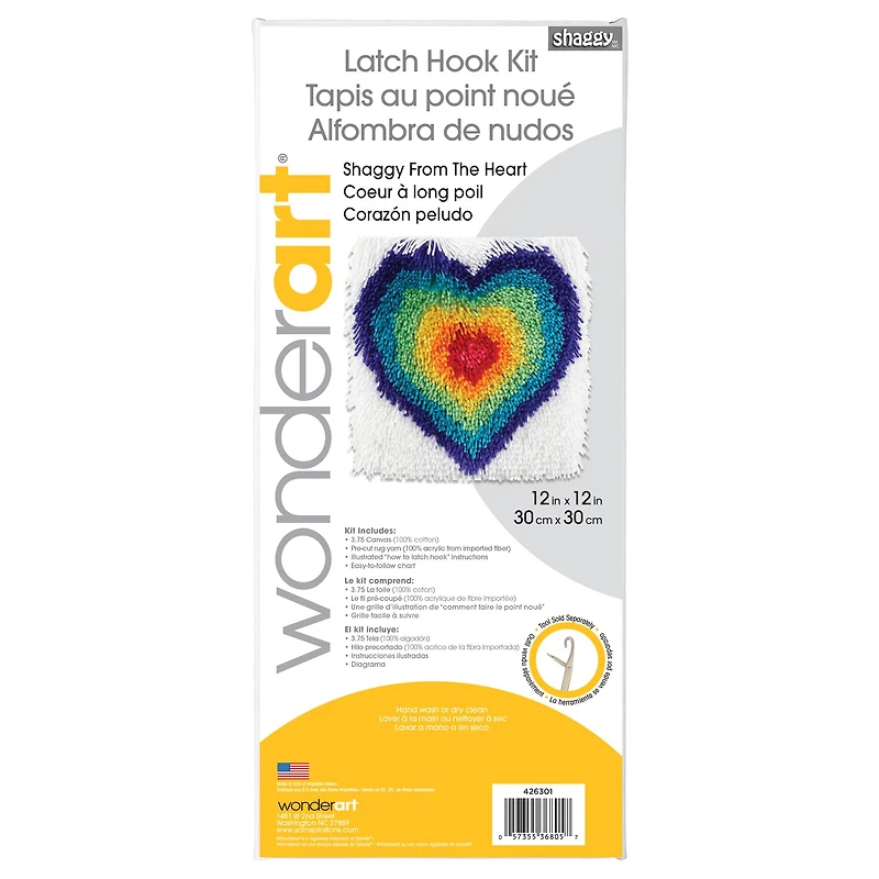Wonderart® Shaggy From the Heart Latch Hook Kit