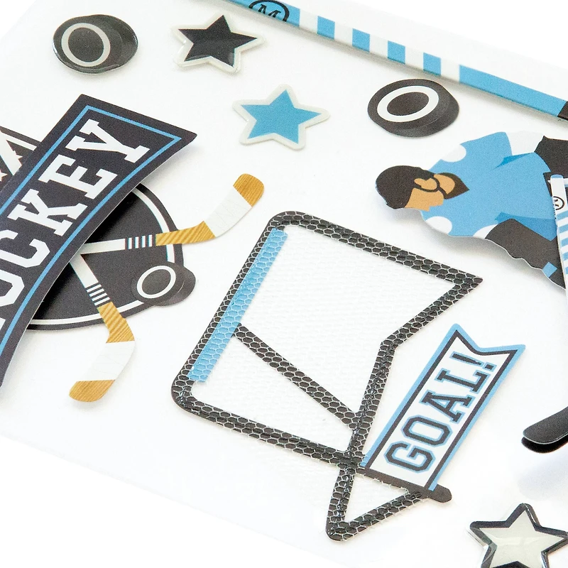 12 Pack: Hockey Chipboard Stickers by Recollections™
