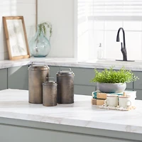 Black Metal Farmhouse Canister Set