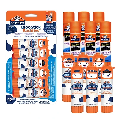 Elmer's® BlooStick Buddies™ & Disappearing Purple Glue Stick Set