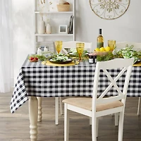 White Checkers Tablecloth 52" x 52