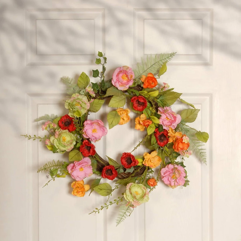 22" Spring Flower Wreath