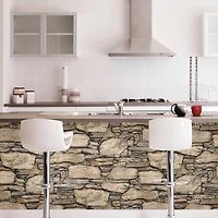 NuWallpaper Hadrian Stone Wall Peel & Stick Wallpaper