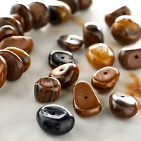 12 Pack:  Brown Tiger Eye Stone Nugget Beads by Bead Landing™