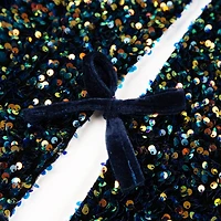 Glitzhome® 48" Navy Blue Sequin Christmas Tree Skirt