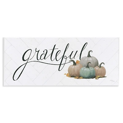 Stupell Industries Grateful with Pumpkins Wall Plaque Art